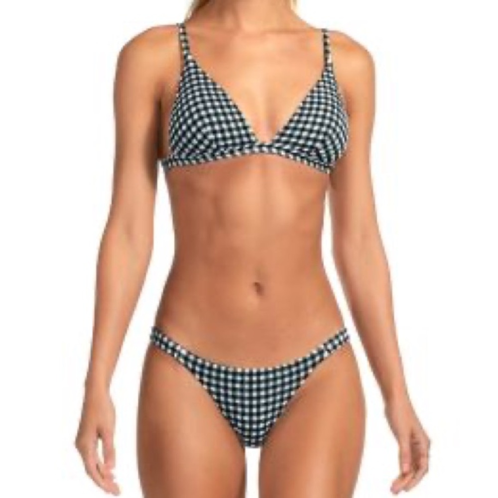 NWOT- Vitamin A Moss Bikini in Vichy Black, Size L